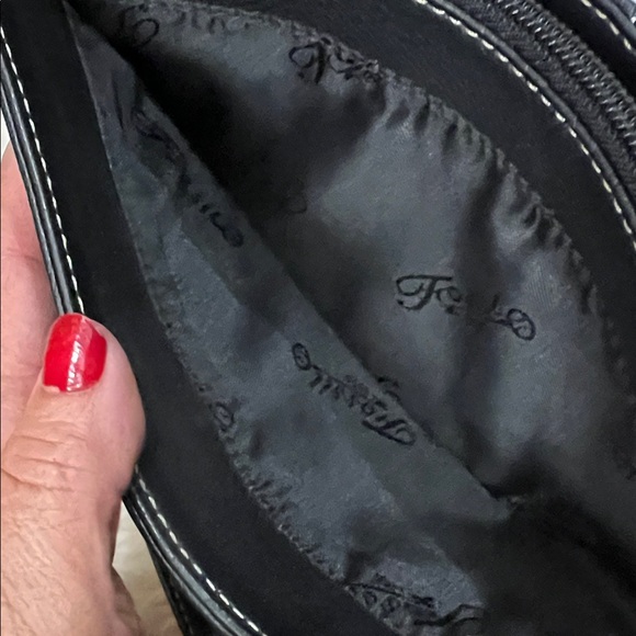 Fossil Black Leather Satchel - Picture 5 of 8